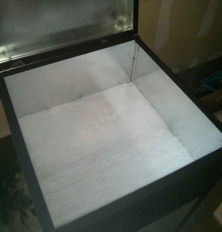 First piece of insulation installed