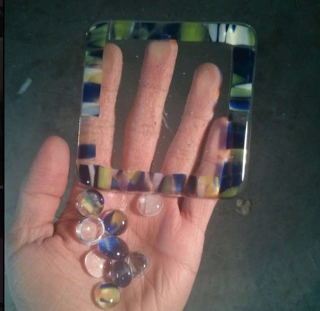 Me holding the pieces